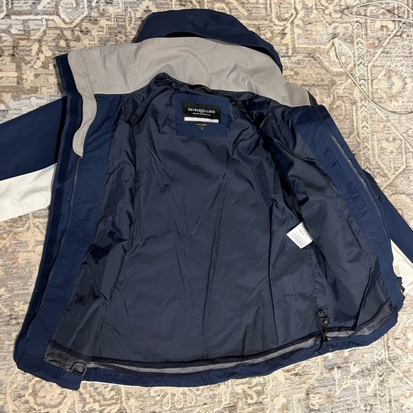 Henri Lloyd Navy and White Sail Jacket with Hood - Picture 5 of 8